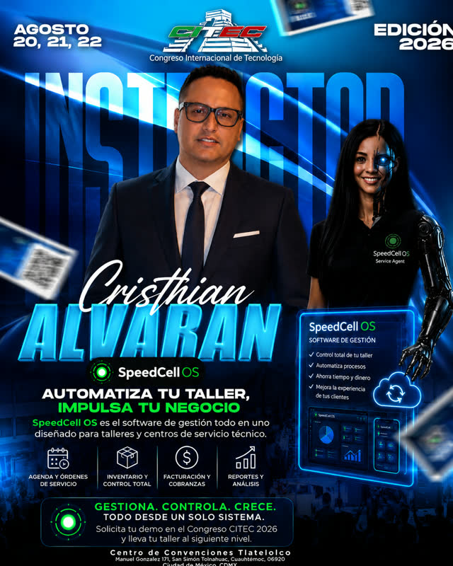 Cristhian Alvarán — instructor CITEC 2026 · SpeedCell OS